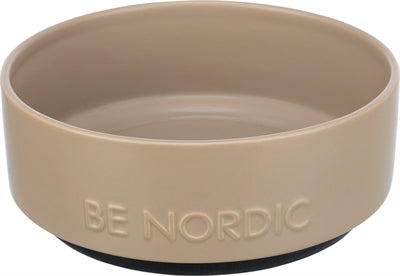 Trixie Be Nordic Food Bowl chien céramique en caoutchouc taupe