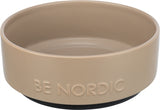 Trixie Be Nordic Food Bowl chien céramique en caoutchouc taupe
