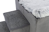 Trixie dog basket house harvey with stair gray white