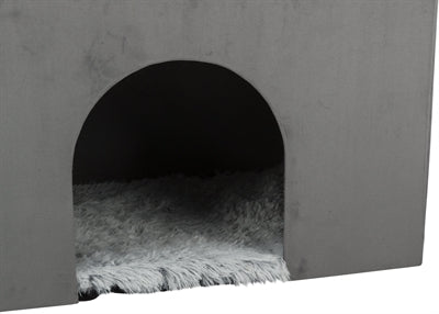 Trixie dog basket house harvey with stair gray white