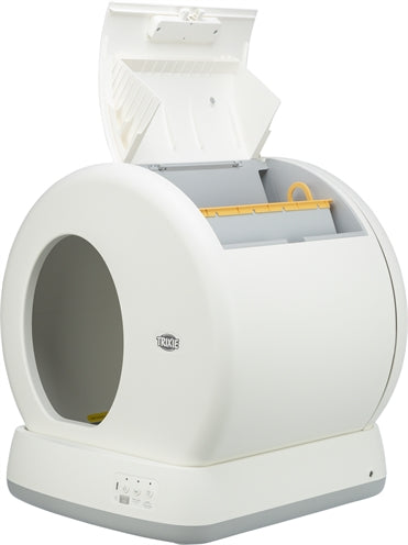 Trixie self -cleaning litter box plastic white