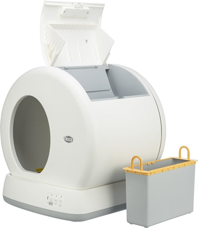 Trixie self -cleaning litter box plastic white