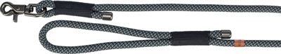 Trixie soft rope dog leash black gray