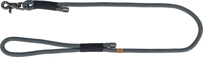 Trixie soft rope dog leash black gray