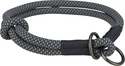 Trixie collar dog soft half-slip black gray