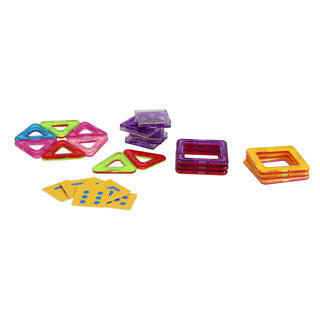 Science magnetic tiles various shapes 20 pieces 6.5 cm | 2 pcs