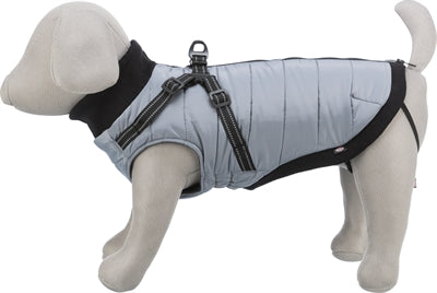 Trixie dog coat pontis with harness gray