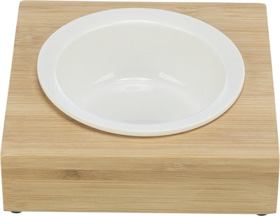 Trixie food bowl water bowl with holder ceramic bamboo