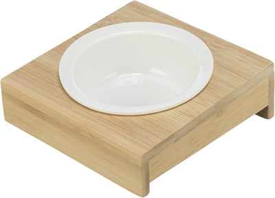 Trixie food bowl water bowl with holder ceramic bamboo