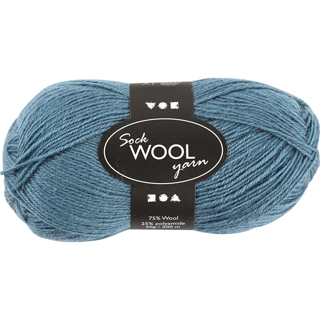 Creativ company sock yarn, l: 200 m, petrol, 50 g 1 ball