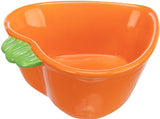 Trixie food bowl water bin carrot ceramics