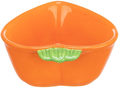 Trixie food bowl water bin carrot ceramics