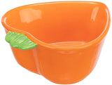 Trixie food bowl water bin carrot ceramics