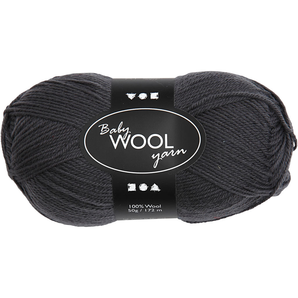 Creativ company baby yarn, length 172 m, dark gray, 50 g, 1 ball