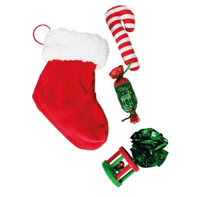 Croci Christmas Sock Cat se 4 hračkami