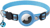 Croci collar cat with tag holder light blue