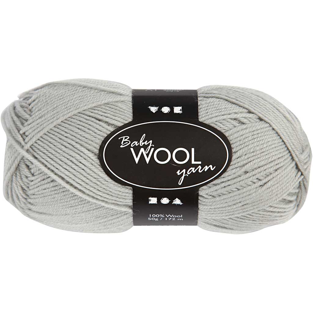 Creativ company baby yarn, length 172 m, light gray, 50 g, 1 ball