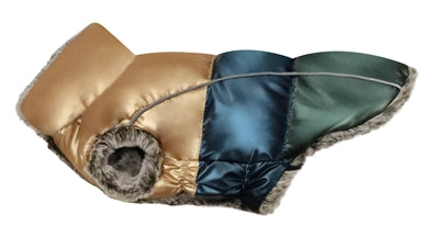 Croci Dog Jacket Rhapsody Metallic Falée Gol Bleu vert