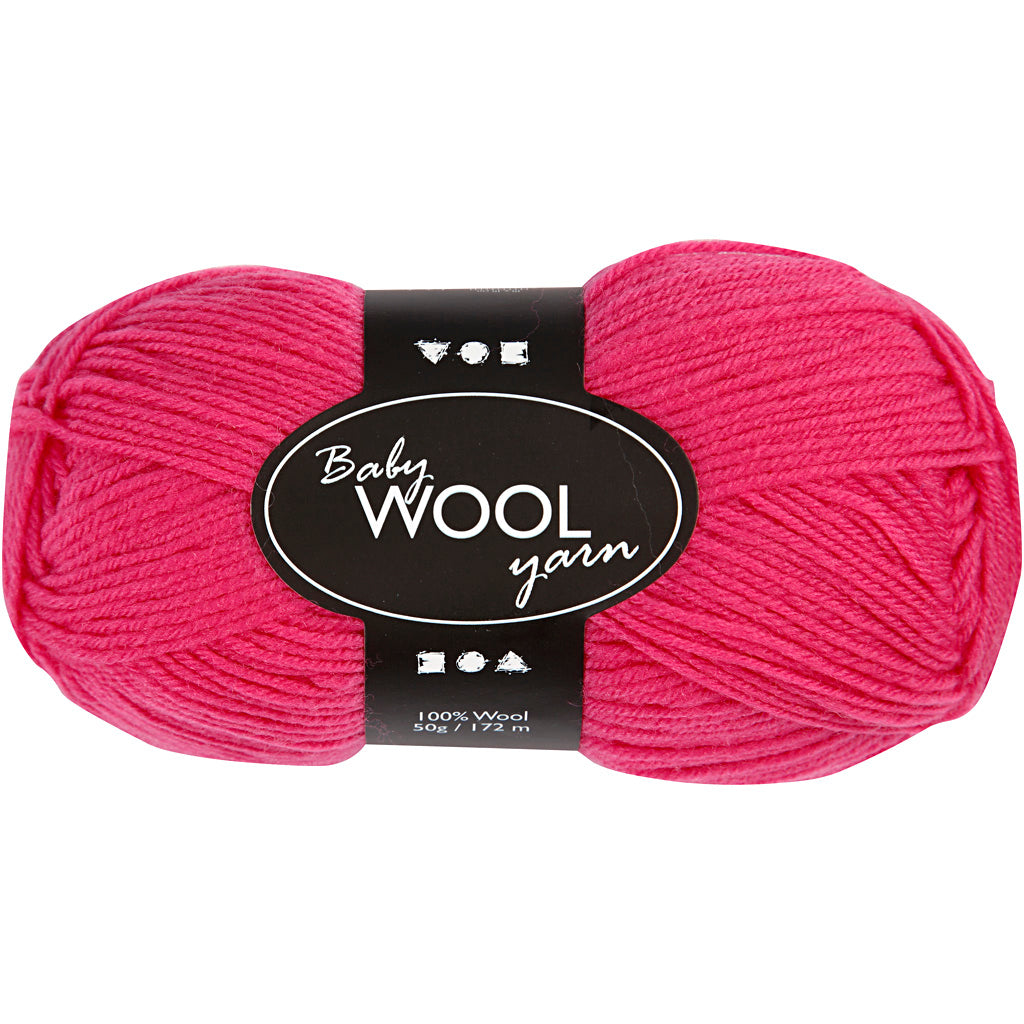 Creativ company baby yarn, l: 172 m, cerise, 50 g 1 ball