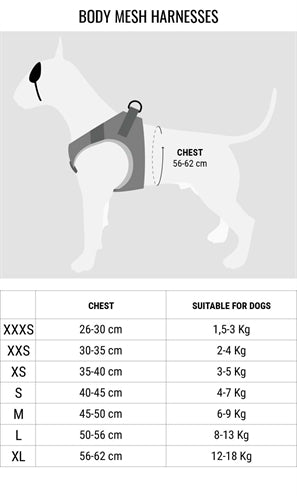 Morso Dog Harness Body Mesh genanvendt fuld metalhundbrun