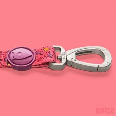 Morso hundebelte justerbart resirkulert rosa tenk rosa
