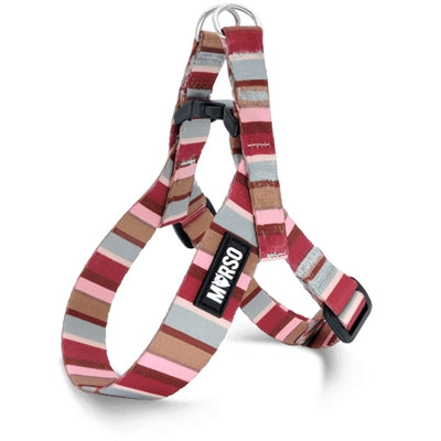 Morso Mini dog harness adjustable recycled skyline red pink