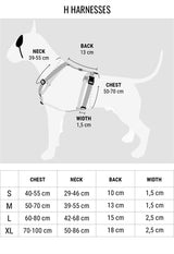 Morso dog harness H-harness recycled urban lizard red