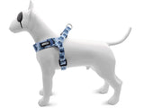 Morso Mini dog harness adjustable recycled splash blue