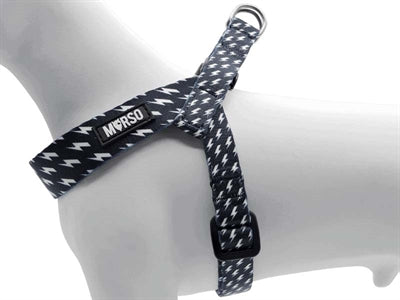 Morso Mini dog harness adjustable recycled power flow black