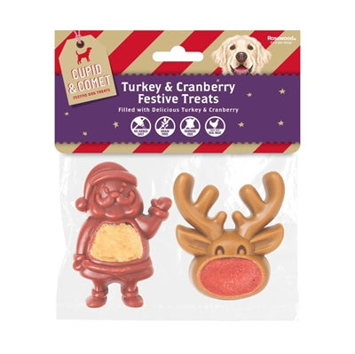 Cupid Comet Xmas Festive Stuffed Santa and Rendier