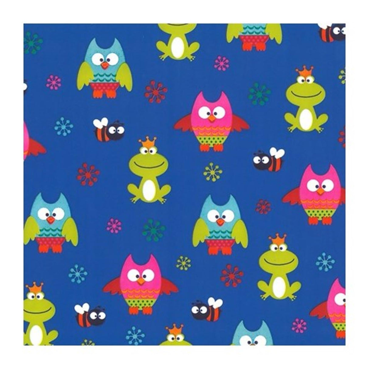 Toonbankrol 50cm blauw uil kikker 250m