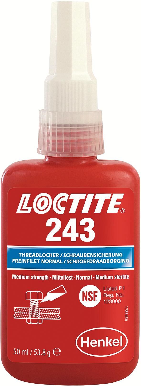Loctite screw lock 243 screw retention 50ml water bottles