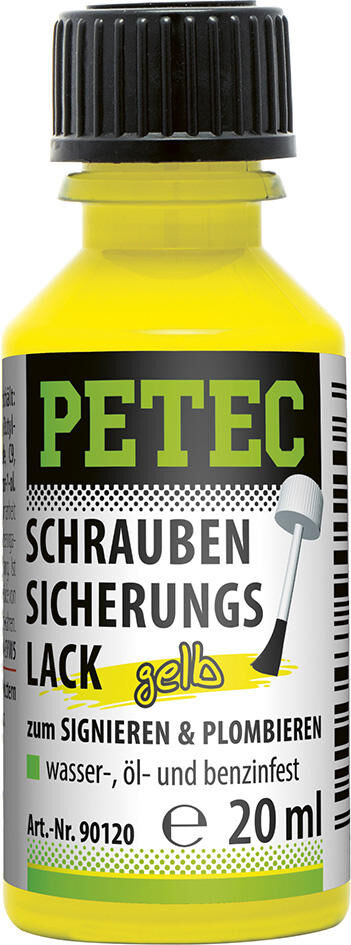 Petec screw security paint safety varnish yellow 20m