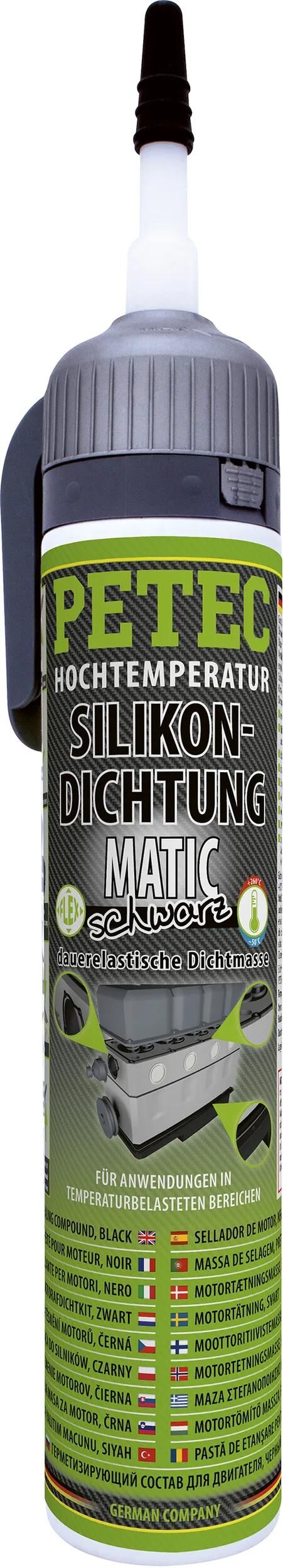 Petec Dichtungspasta Silikon Dichtungen 200 ml schwaarz matic sd