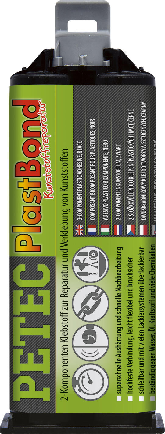 Peteclijm plastbond 2k adhesive plastbond 50ml double syringe