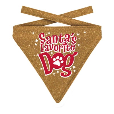 Spousta dárků vánoční Bandana Santa's oblíbený psí třpyt zlato
