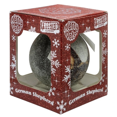 Molti regali palla di Natale glassata smerigliata tedesca d'argento