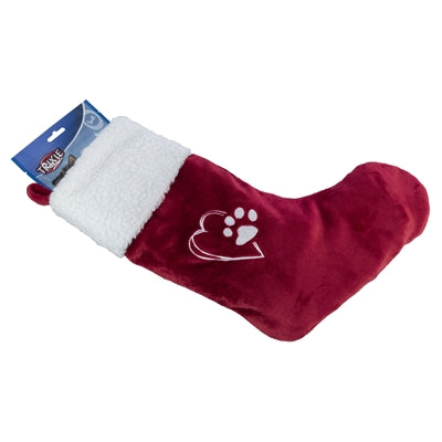 Trixie xmas Christmas sock plush red white