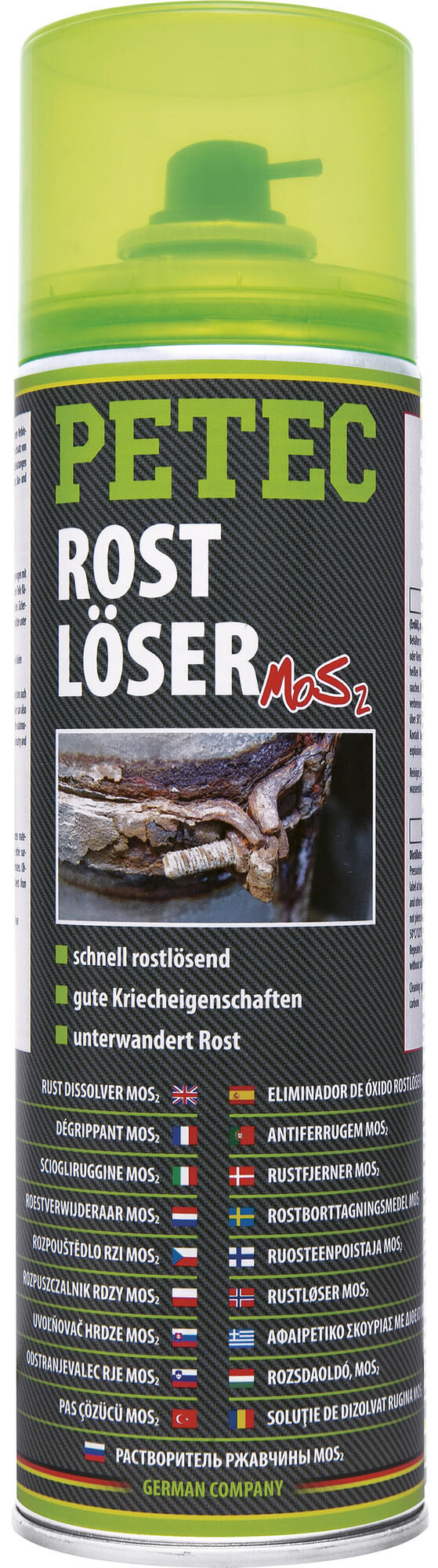Petec rust remover mos² rust solvent mos2 500 ml