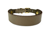 Chiens de col sazzz chérie en cuir taupe
