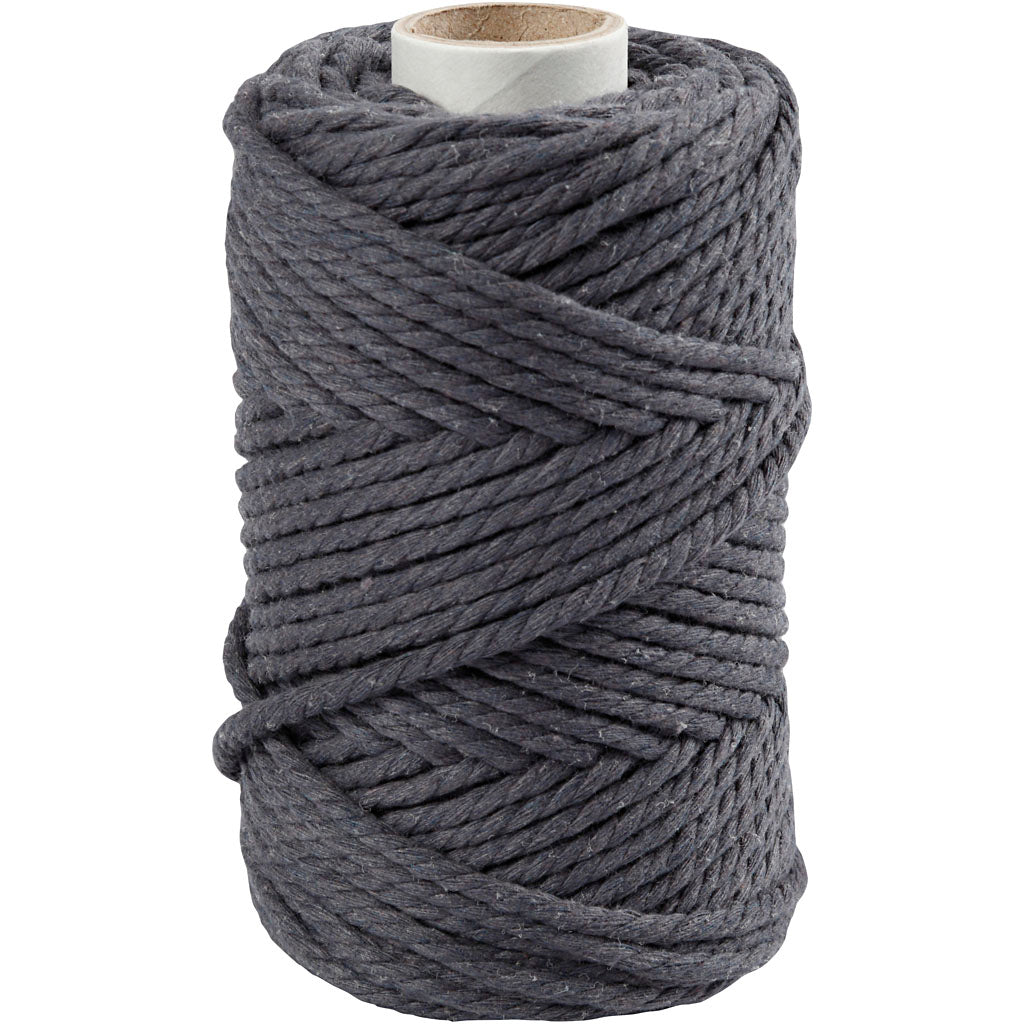 Creativ Company Macrame Cord Grey, 55m
