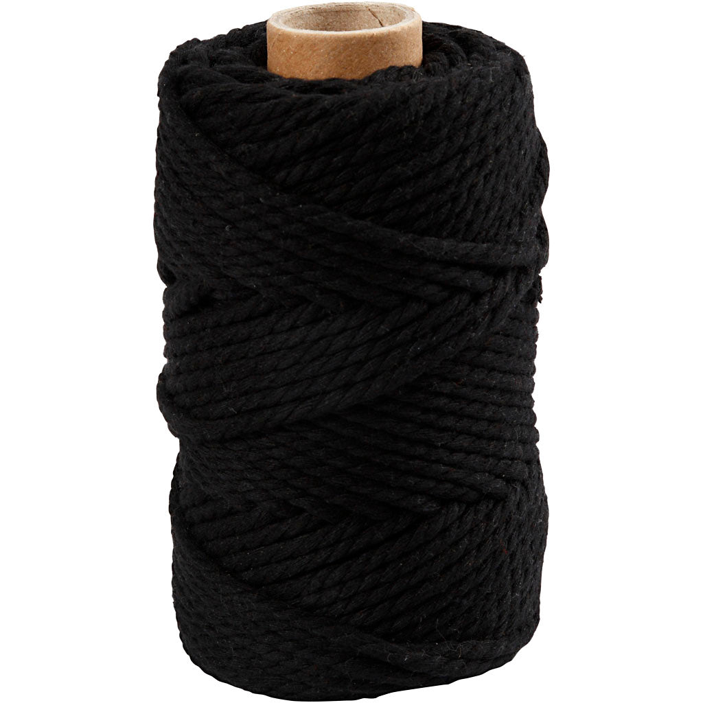Creativ Company MacRame Cord Black, 55m