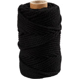 Creativ Company MacRame Cord Black, 55m