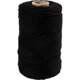 Creativ Company Macrame Cord Black, 198m
