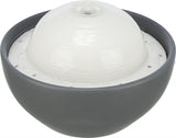 Trixie Vital Dome Drinking Fountain Ceramic Gray White