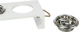 Trixie be nordic set alimentando cubo de agua de agua de agua acero inoxidable blanco