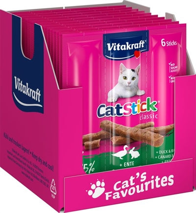 Vitakraft gato bastão de pato com coelho