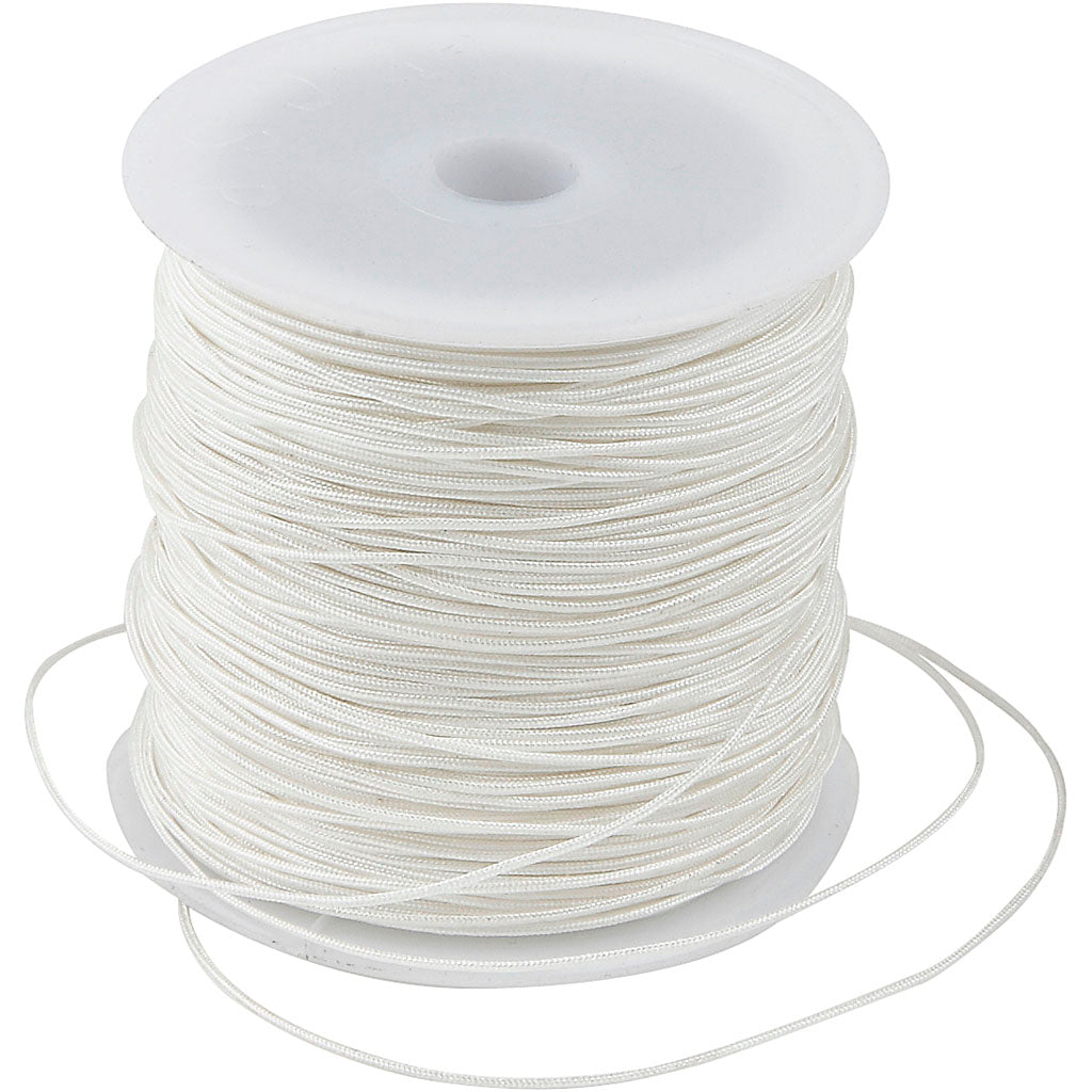 Creativ Company Polyester Cord White 1 mm, 50m