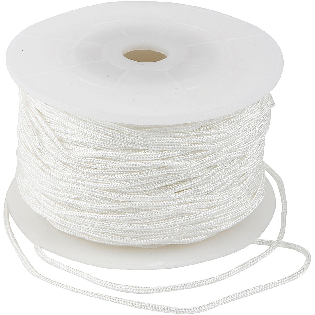 Creativ Company Polyester Cord White 1 mm, 50m