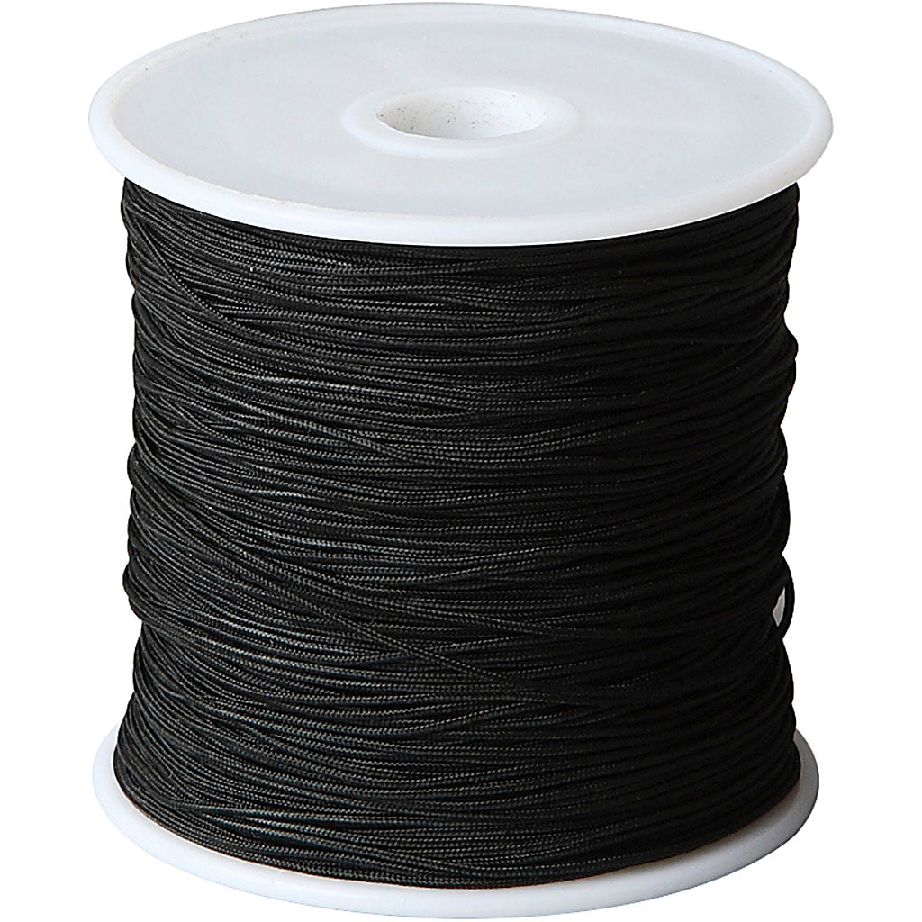 Creativ Company Polyester Cord Black 1 mm, 50m